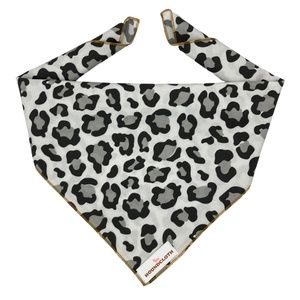 Gray Leopard Print Dog Bandana